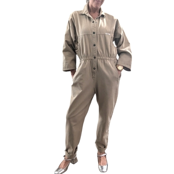 Dreams Pants - Vintage Dreams Khaki Utility Jumpsuit Women’s M Vintage Dreams Utility Jumpsuit
